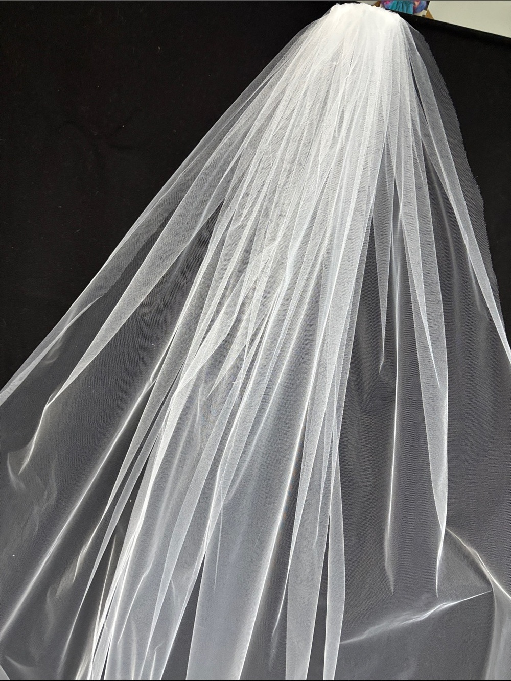 White 75” long Bridal Veil - Classic Sheer Tulle